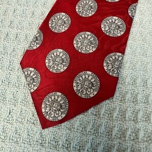 Merge Left University of Nebraska Necktie Red Mens Tie Seal Red White 100% Silk